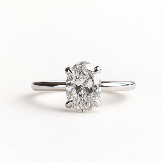 14K White Gold Diamond Engagement Ring Set