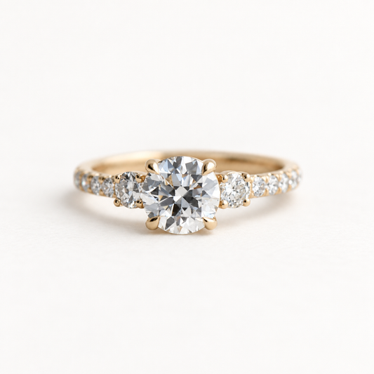 14K 1.5 Carat IGI Lab Diamond Ring