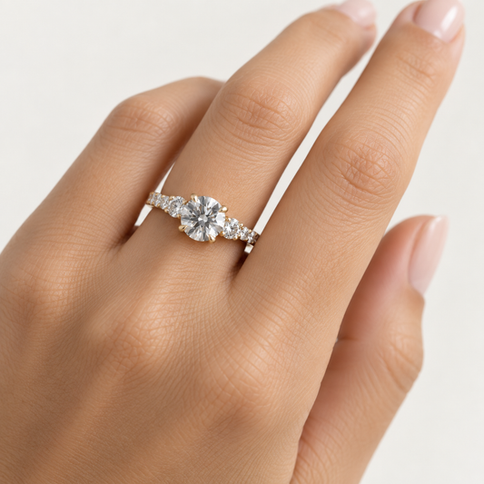 14K 1.5 Carat IGI Lab Diamond Ring
