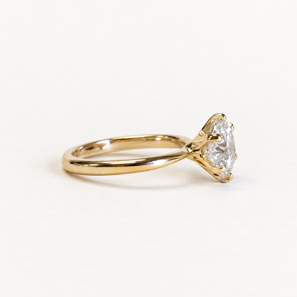 18K Yellow Gold 3 Carat Lab Diamond Engagement Ring