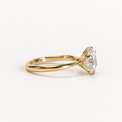 18K Yellow Gold 3 Carat Lab Diamond Engagement Ring
