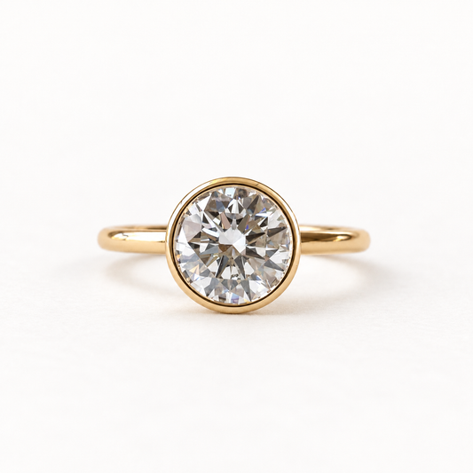 14K 2.5 Carat IGI Lab Diamond Engagement Ring