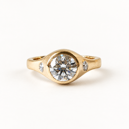 14K 2 Carat Trio Lab Diamond Ring