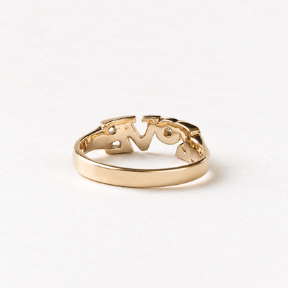 14K Birthstone Love Ring
