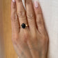 14K Gold Oval Black Onyx Ring