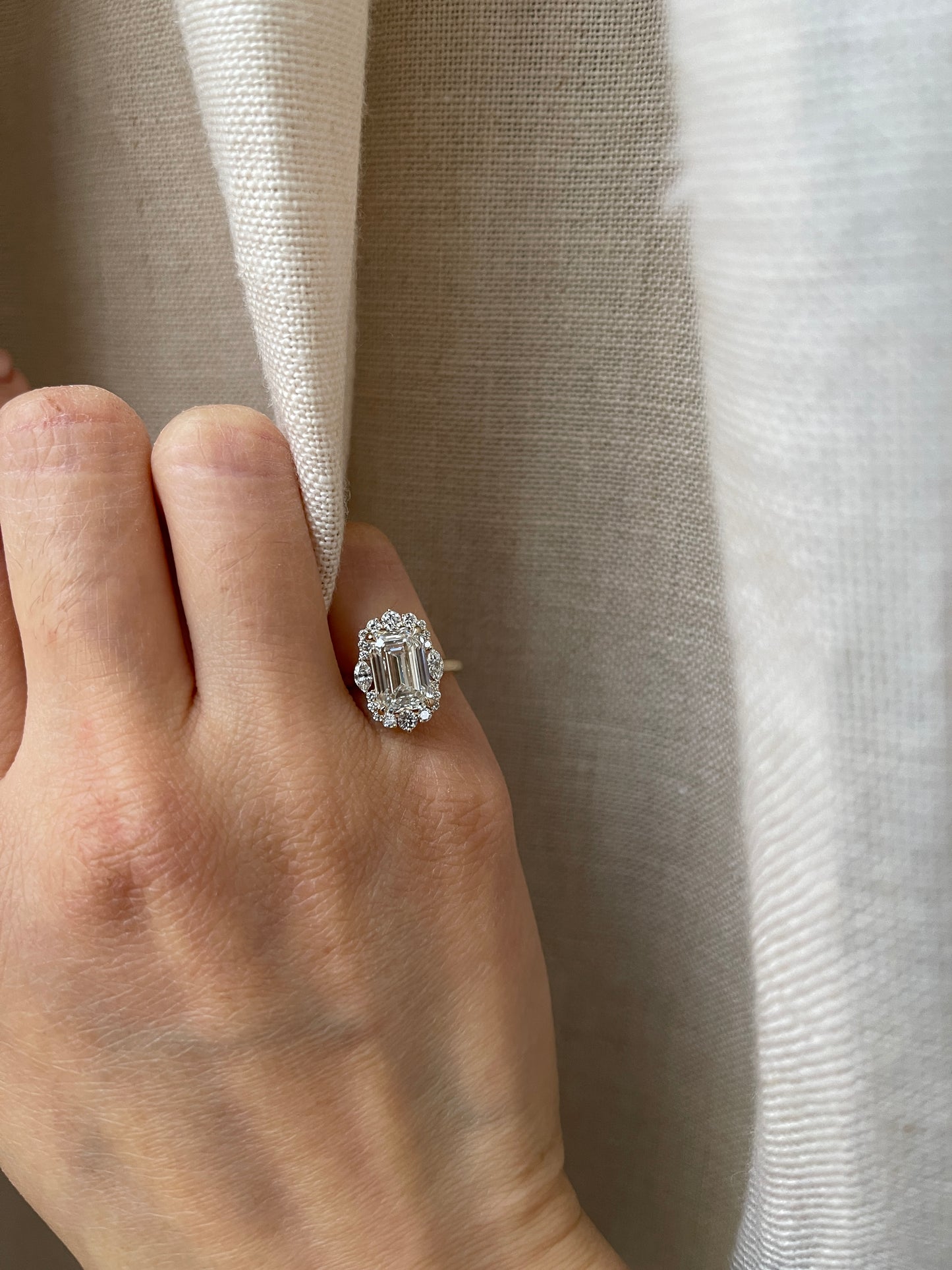14K 3.01 Carat Lab Diamond Engagement Ring