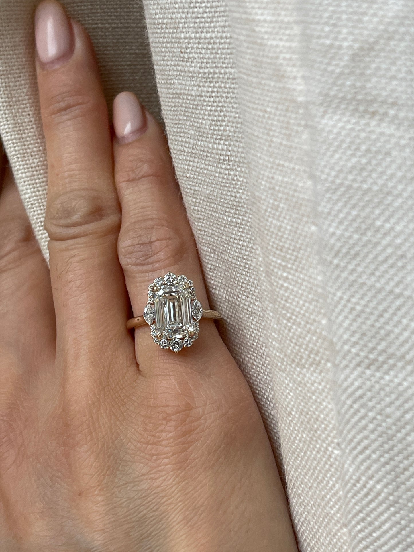 14K 3.01 Carat Lab Diamond Engagement Ring