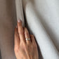 14K Yellow Gold Moissanite Ring Rose Cut Ring