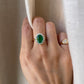 18K GIA 3.03 Carat Emerald Diamond Engagement Ring