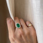 18K GIA 3.03 Carat Emerald Diamond Engagement Ring