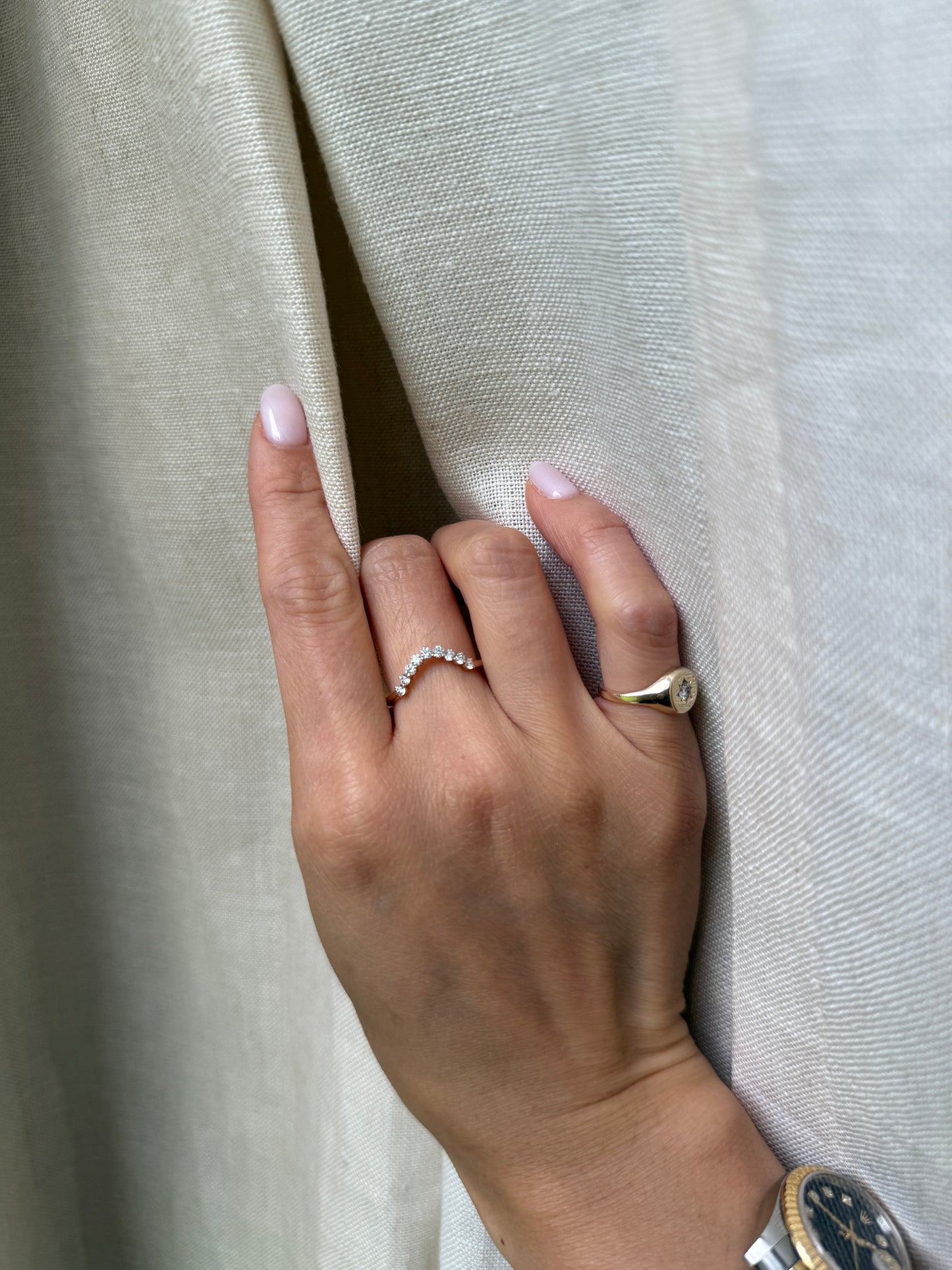 14K Diamond Ring Guard