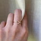 14K Petite Open Heart