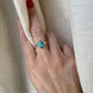 14k Yellow Gold Turquoise Cabochon Ring