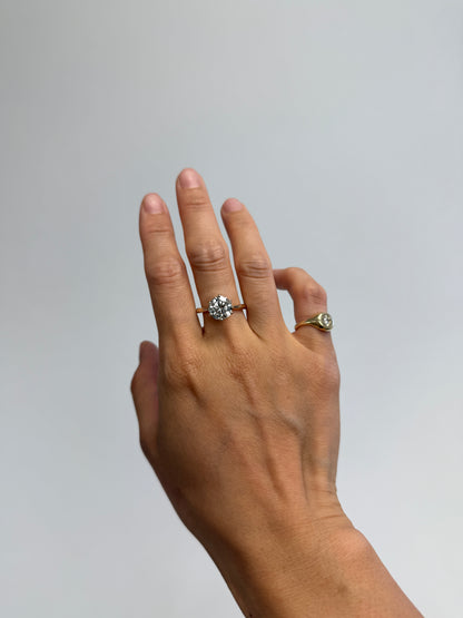 18K Yellow Gold 3 Carat Lab Diamond Engagement Ring