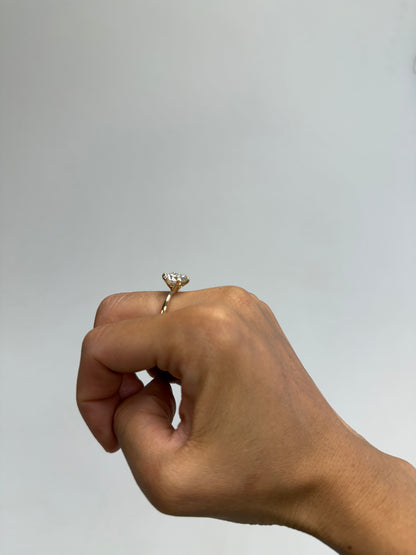18K Yellow Gold 3 Carat Lab Diamond Engagement Ring