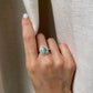 18K Australian Opal Diamond Cluster Ring