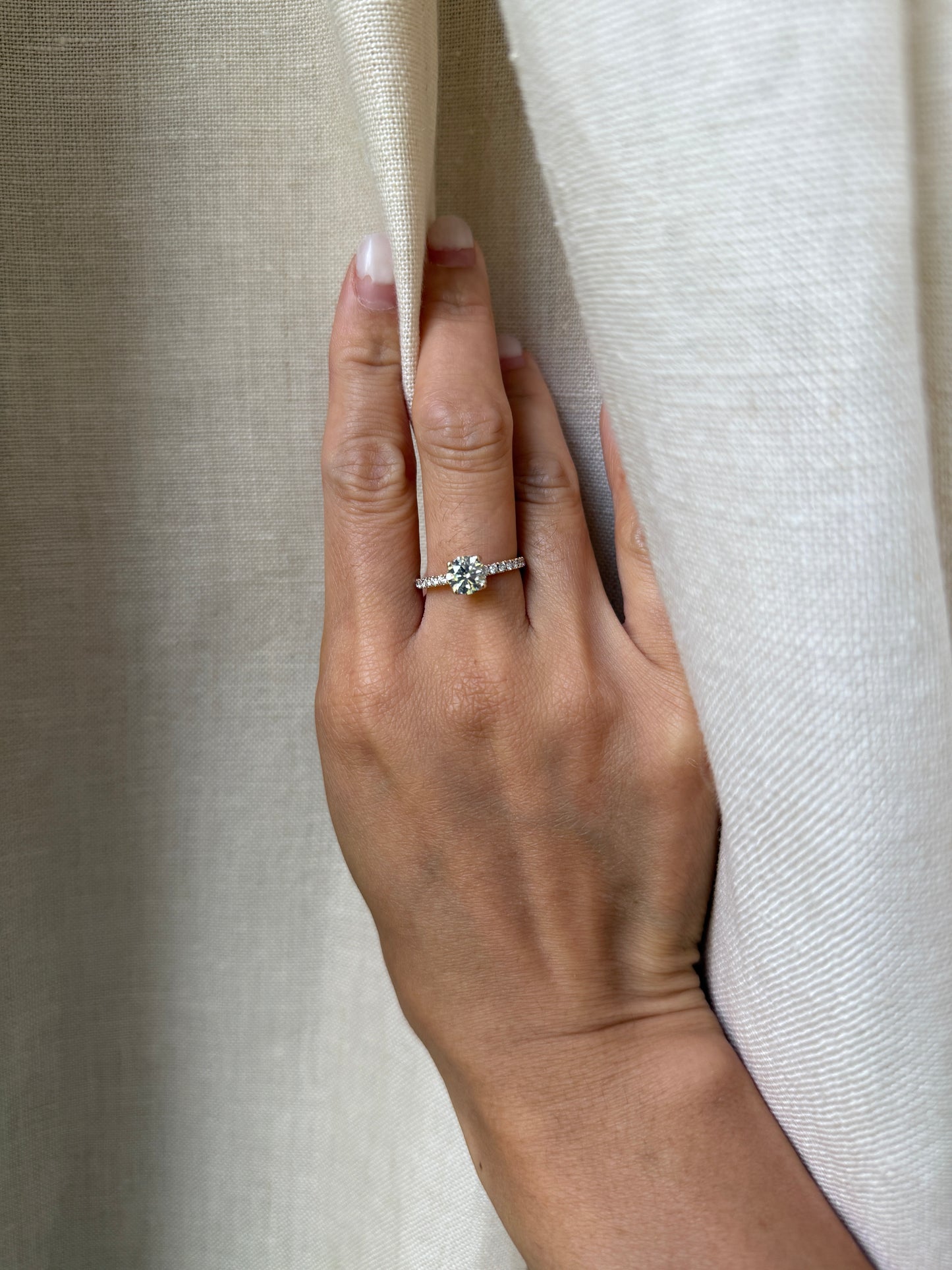 14K Yellow Gold 1 Carat Diamond Engagement Ring