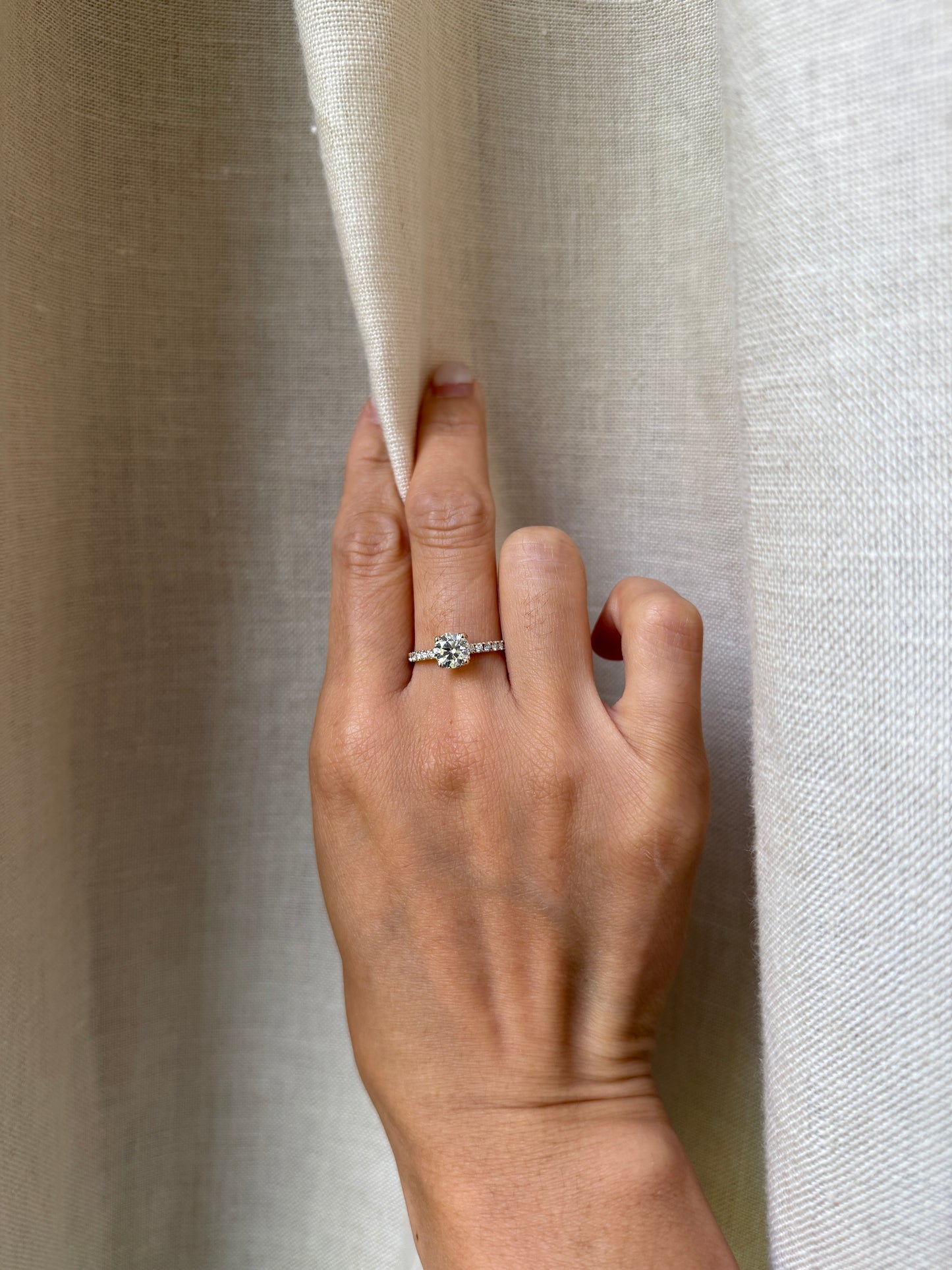 14K Yellow Gold 1 Carat Diamond Engagement Ring
