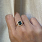 14K Yellow Gold Green Indicolite Tourmaline Engagement Ring