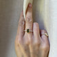 1 CT Green Sapphire Diamond Ring