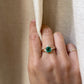 18K Emerald Diamond Ring Set