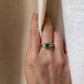 18K Emerald Diamond Ring Set