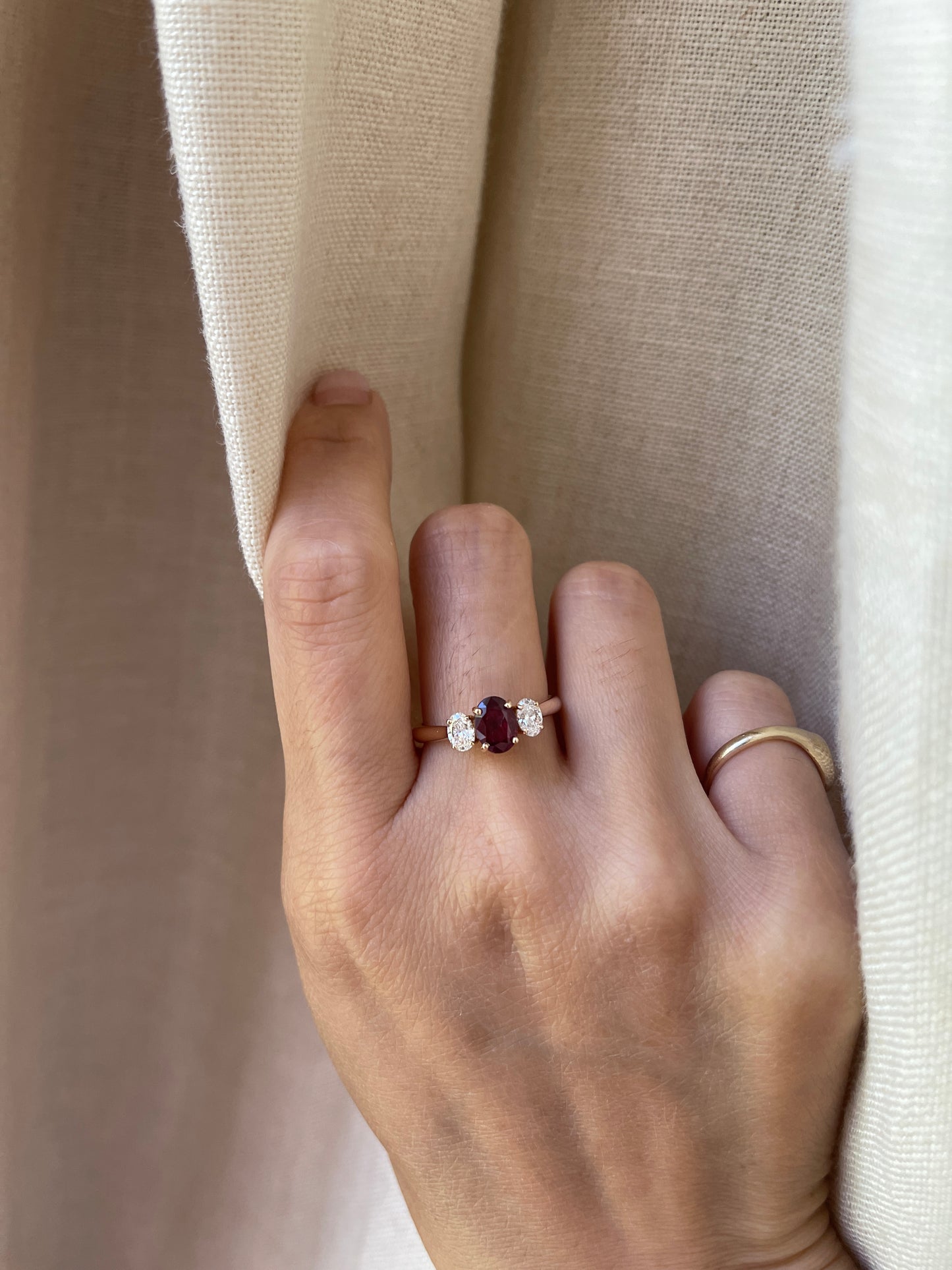 18K 1.062 Carat Certified Ruby Diamond Ring