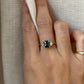 14K 2.52 Teal Sapphire Diamond Ring