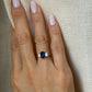 Platinum Blue Sapphire Ring