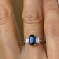 Platinum Blue Sapphire Ring