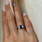 Platinum Blue Sapphire Ring