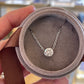 14K 1 Carat Bezel Natural Diamond Necklace