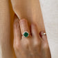 18K GIA 2.05 Carat Emerald Diamond Halo Ring