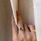 Emerald Diamond Platinum Ring
