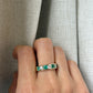 14K Emerald Diamond Anniversary Band