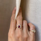 14K Rose Cut Lab Ruby Ring