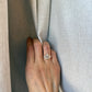14K Pear Lab Diamond Cluster Engagement Ring