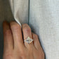14K Pear Lab Diamond Cluster Engagement Ring