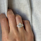 14K Pear Lab Diamond Cluster Engagement Ring