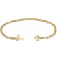 14K Yellow Gold 2 cttw Lab-Grown Diamond Line 7" Bracelet