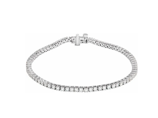 14K Natural Diamond Tennis Bracelet