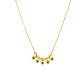 14K Emerald Bezel and Bead Necklace