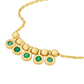 14K Emerald Bezel and Bead Necklace