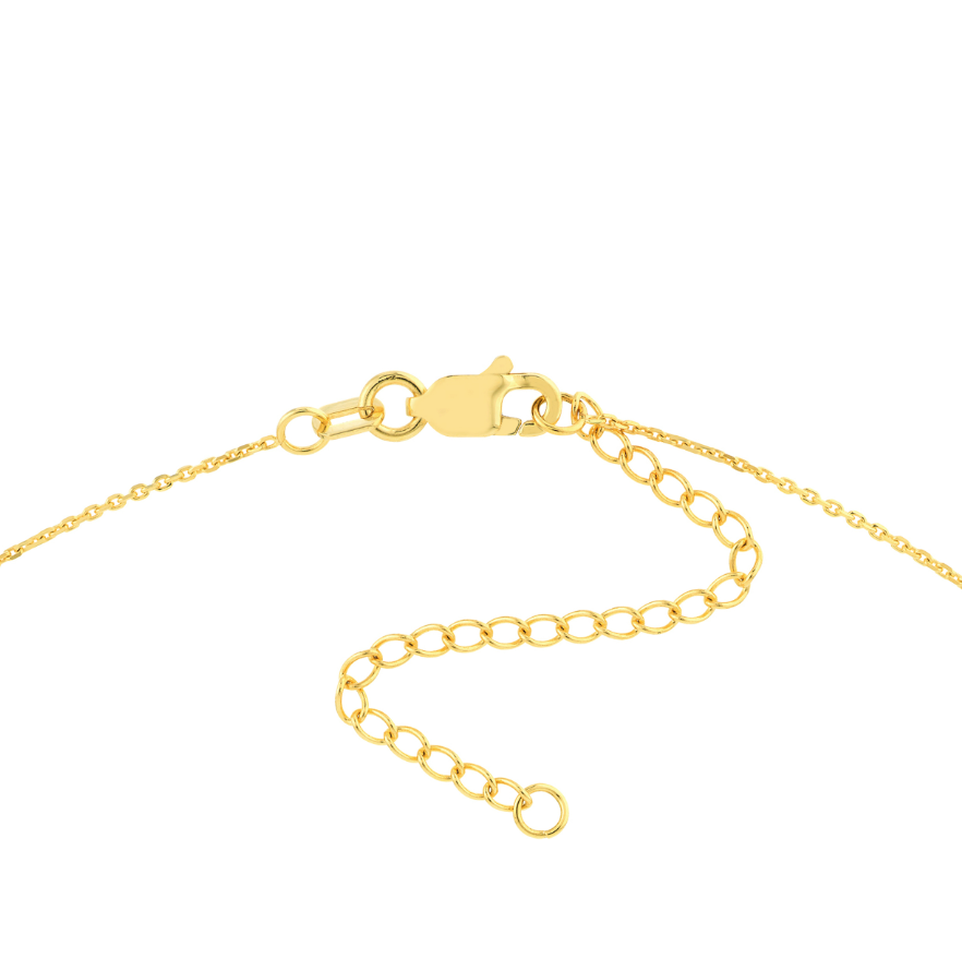 14K Emerald Bezel and Bead Necklace