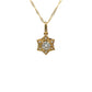 14k Solid Gold Diamond Star Necklace