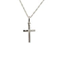 14K White Gold Cross Diamond Necklace