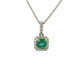 14k White Gold Emerald Necklace