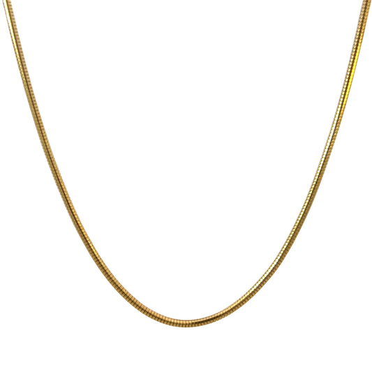 14K Gold Boa Snake Necklace 16"