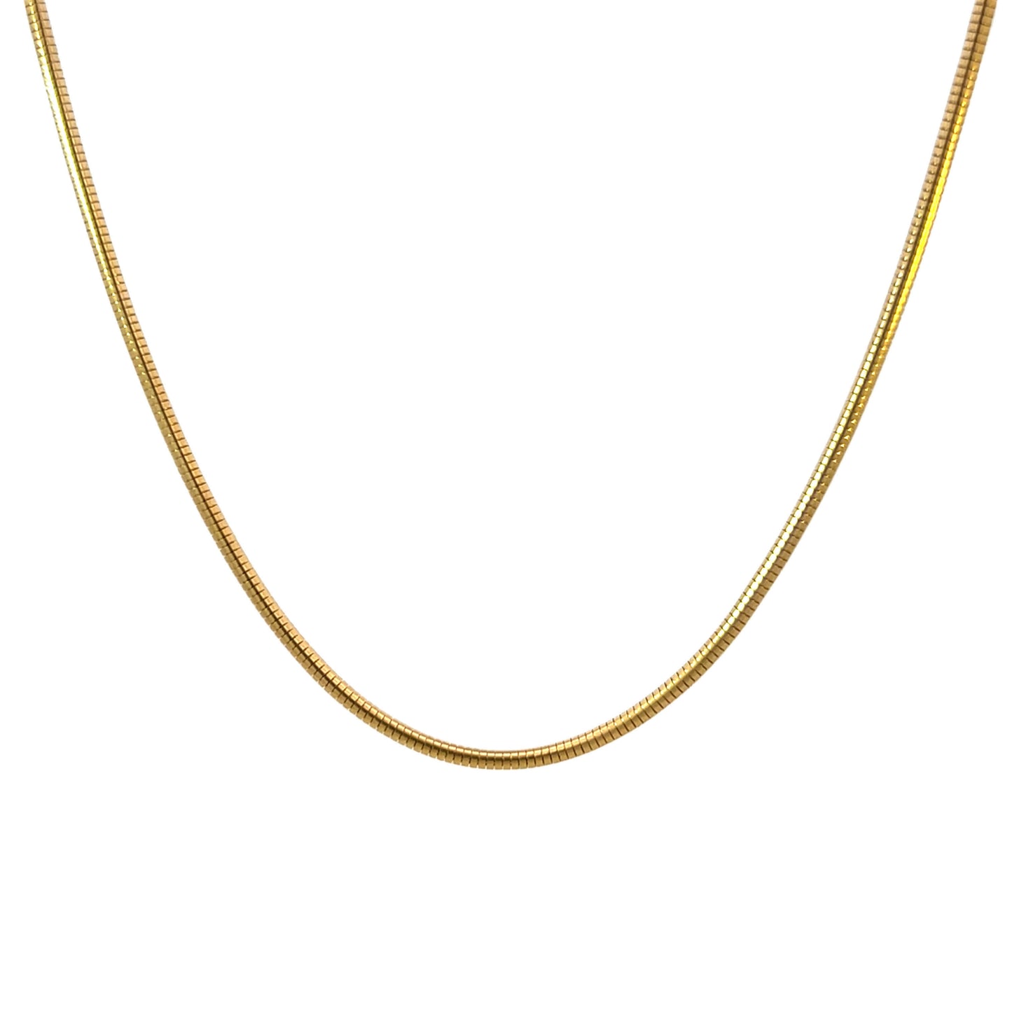 14K Gold Boa Snake Necklace 16"