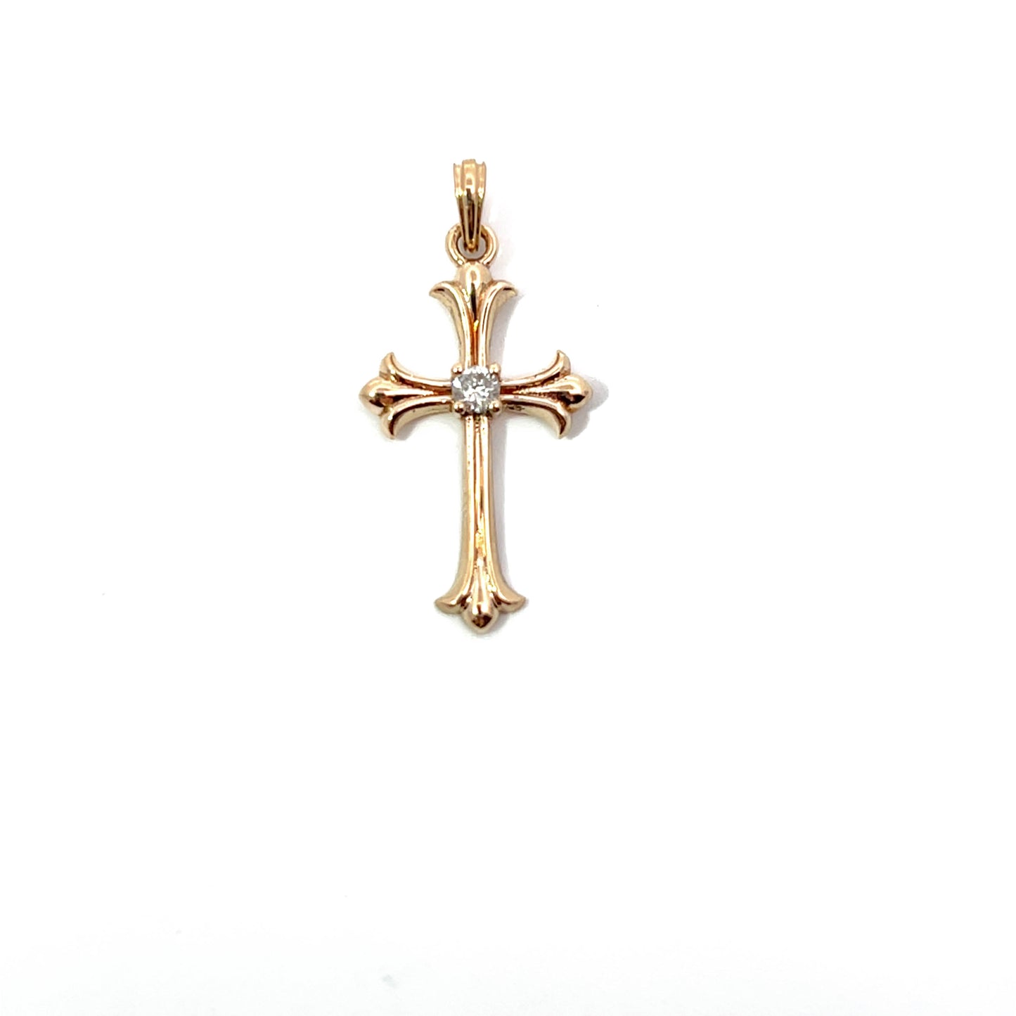 14K Yellow Gold Cross Pendant